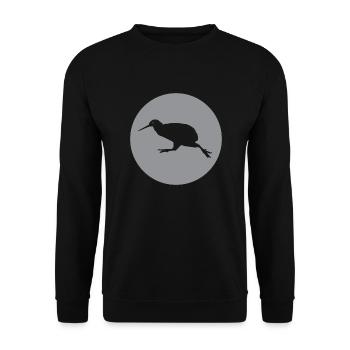 KIWI - Bird - New Zealand - Unisex Sweatshirt - black - Front - Alina (178cm) & Michal (187cm)