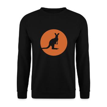 Kangaroo - Australia - Unisex Pullover - Schwarz - Vorne - Alina (178cm) & Michal (187cm)
