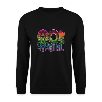 FILLE DES ANNÉES 80 - Sweat-shirt Unisexe - noir - Devant - Alina (178cm) & Michal (187cm)