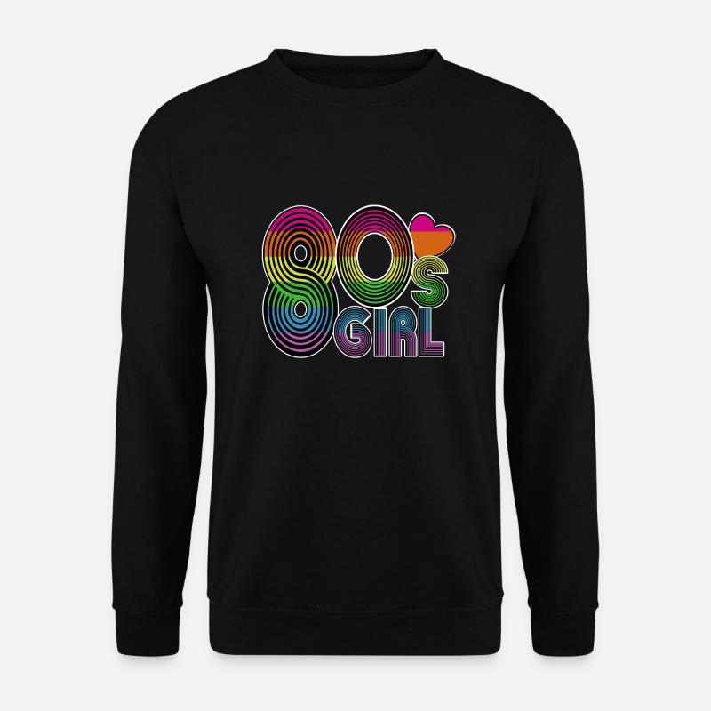 80s GIRL - Unisex Pullover - Schwarz