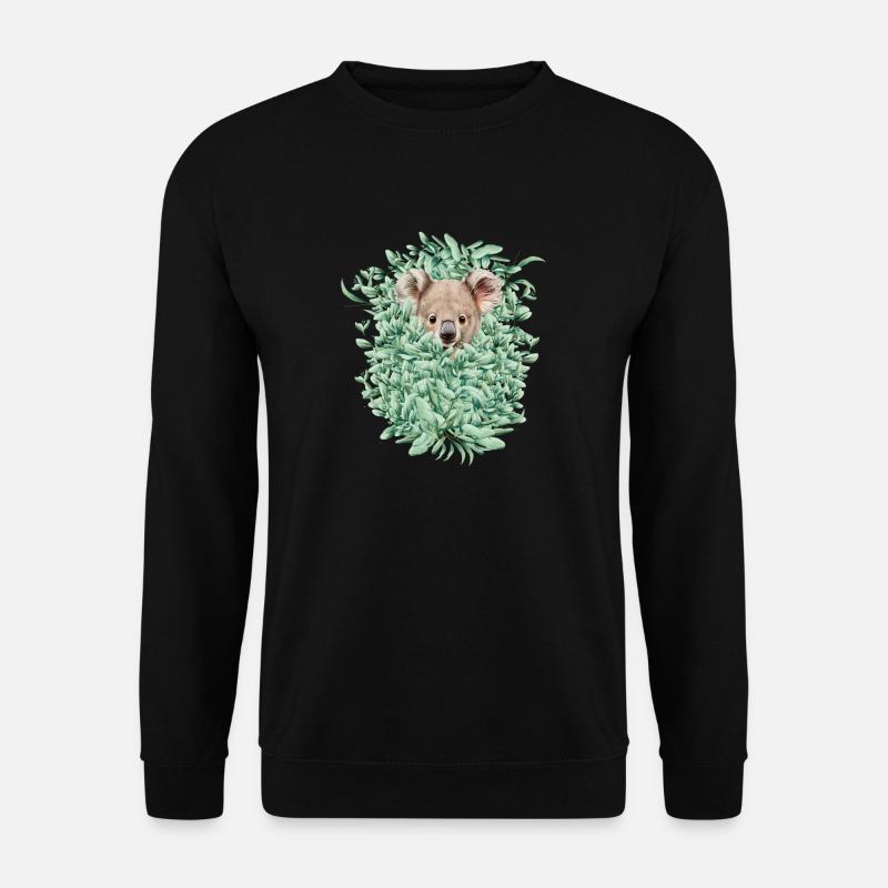 Koala Bear in Eukalyptuswald - Unisex Pullover - Schwarz