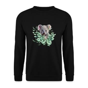 Koala Bear - Unisex Sweatshirt - black - Front - Alina (178cm) & Michal (187cm)