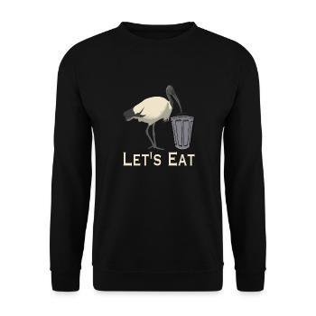 Let's Eat - Unisex Pullover - Schwarz - Vorne - Alina (178cm) & Michal (187cm)