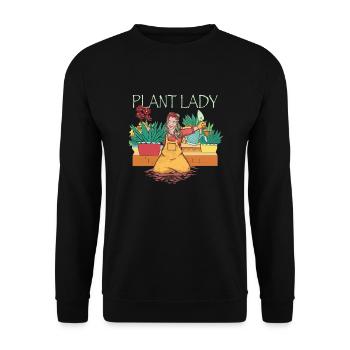 Plant Lady - Unisex Pullover - Schwarz - Vorne - Alina (178cm) & Michal (187cm)