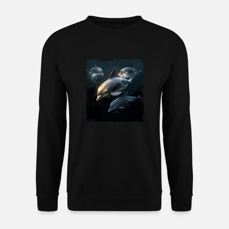 Dolphin watching - Unisex Sweatshirt - black