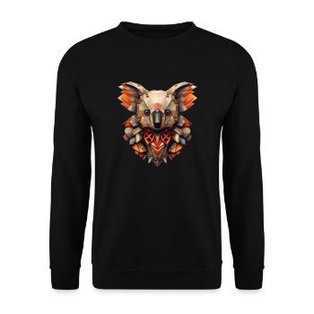 Koala Abbild - Unisex Pullover - Schwarz - Vorne - Alina (178cm) & Michal (187cm)