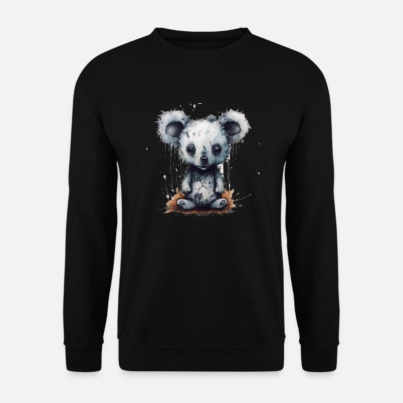 Cute Sad Koala - Unisex Sweatshirt - black