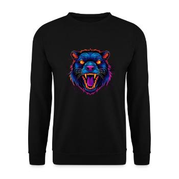 Screaming animal - Unisex Sweatshirt - black - Front - Alina (178cm) & Michal (187cm)