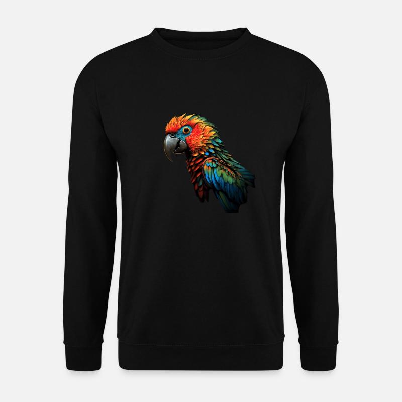 Farbenfroher Papagei - Unisex Pullover - Schwarz