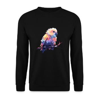 Perroquet mignon - Sweat-shirt Unisexe - noir - Devant - Alina (178cm) & Michal (187cm)