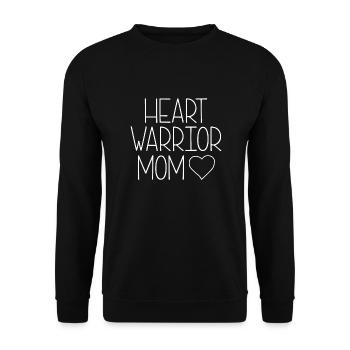 HEART WARRIOR MOM - Unisex Sweatshirt - black - Front - Alina (178cm) & Michal (187cm)
