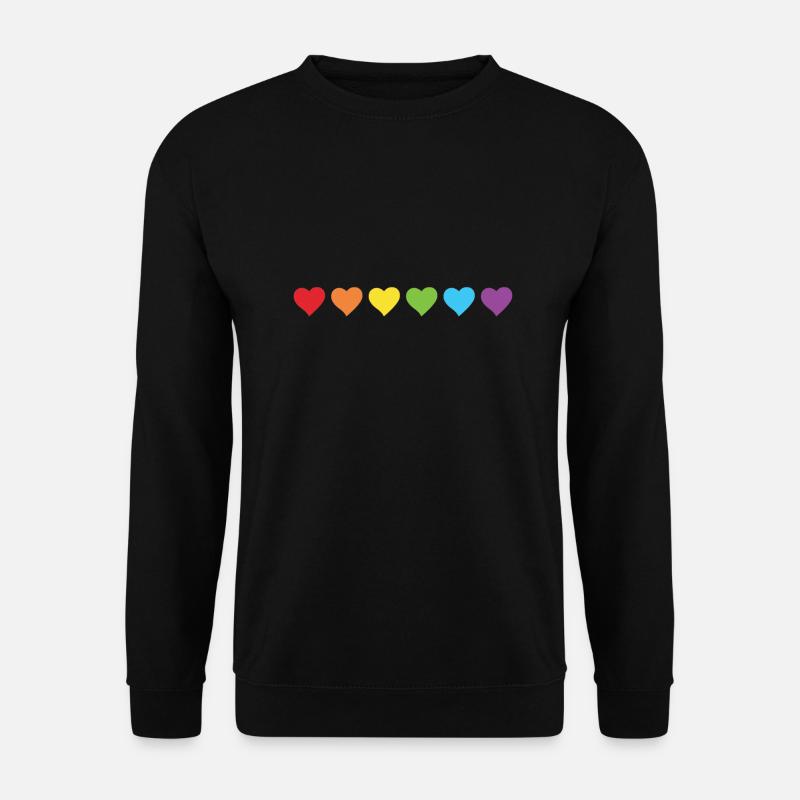 Rainbow Hearts - Unisex Sweatshirt - black