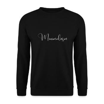 Minimalism - Unisex Sweatshirt - black - Front - Alina (178cm) & Michal (187cm)