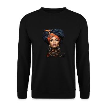 Fière femme noire - Sweat-shirt Unisexe - noir - Devant - Alina (178cm) & Michal (187cm)