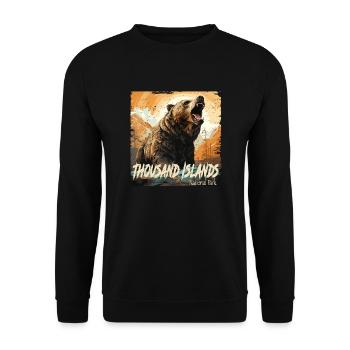 Style rétro du parc national des Mille-Îles - Sweat-shirt Unisexe - noir - Devant - Alina (178cm) & Michal (187cm)