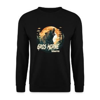 Gros Morne National Park - Unisex Sweatshirt - black - Front - Alina (178cm) & Michal (187cm)