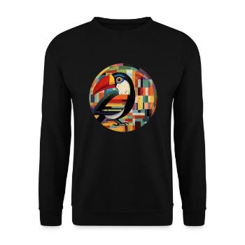 Tucan retro style - Unisex Sweatshirt - black - Front - Alina (178cm) & Michal (187cm)