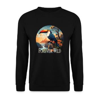 Forever Wild - Unisex Sweatshirt - black - Front - Alina (178cm) & Michal (187cm)