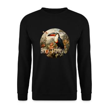 Boca Tapada Costa Rica Toucan style rétro - Sweat-shirt Unisexe - noir - Devant - Alina (178cm) & Michal (187cm)