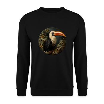 Utopian bird - Unisex Sweatshirt - black - Front - Alina (178cm) & Michal (187cm)