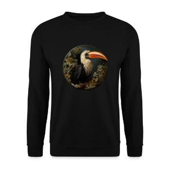 Utopian bird retro style - Unisex Sweatshirt - black - Front - Alina (178cm) & Michal (187cm)