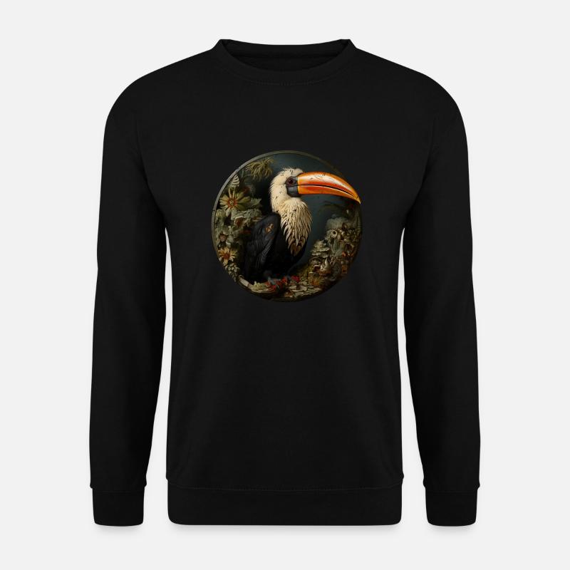 Utopian bird retro style - Unisex Pullover - Schwarz