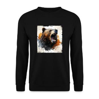 Style Grizzly rétro - Sweat-shirt Unisexe - noir - Devant - Alina (178cm) & Michal (187cm)