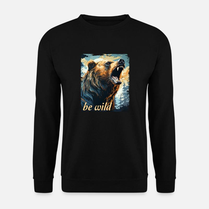 be wild retro style - Unisex Pullover - Schwarz
