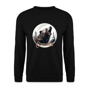 Grizzli canadien - Sweat-shirt Unisexe - noir - Devant - Alina (178cm) & Michal (187cm)