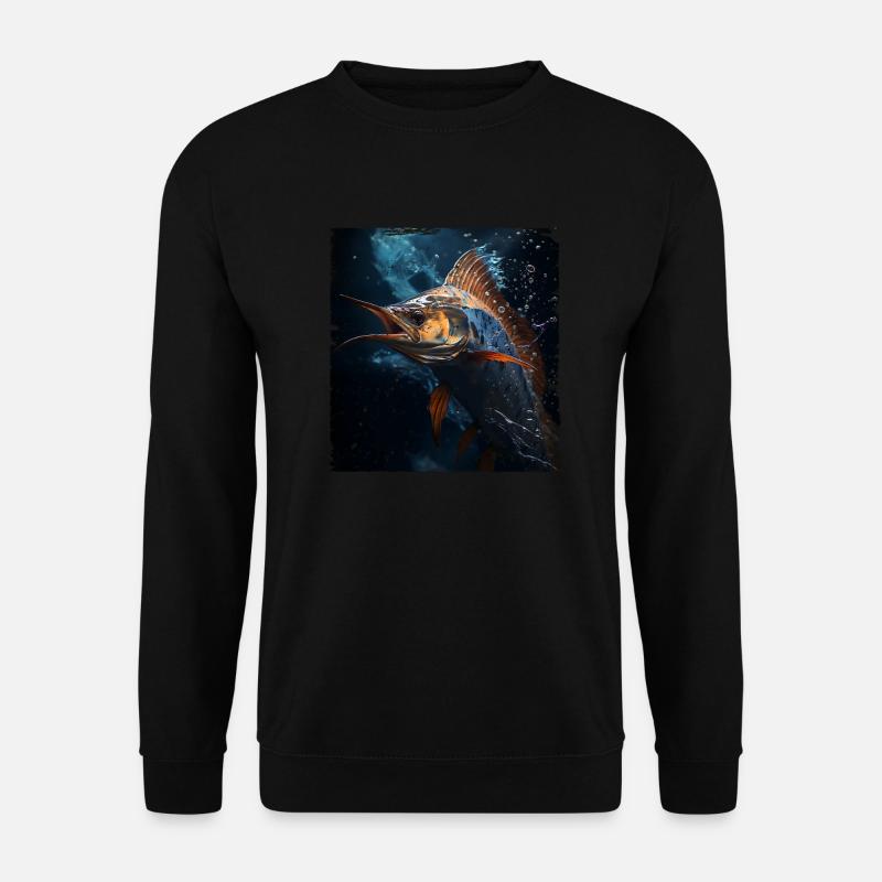 Marlin under Water retro style - Unisex Sweatshirt - black