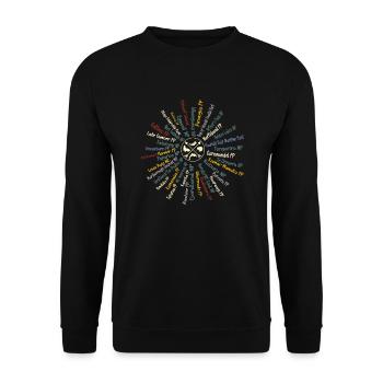 Parcs nationaux Nouvelle-Zélande - Sweat-shirt Unisexe - noir - Devant - Alina (178cm) & Michal (187cm)