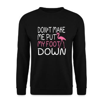 NE ME FAITES PAS POSER LE PIED - Sweat-shirt Unisexe - noir - Devant - Alina (178cm) & Michal (187cm)