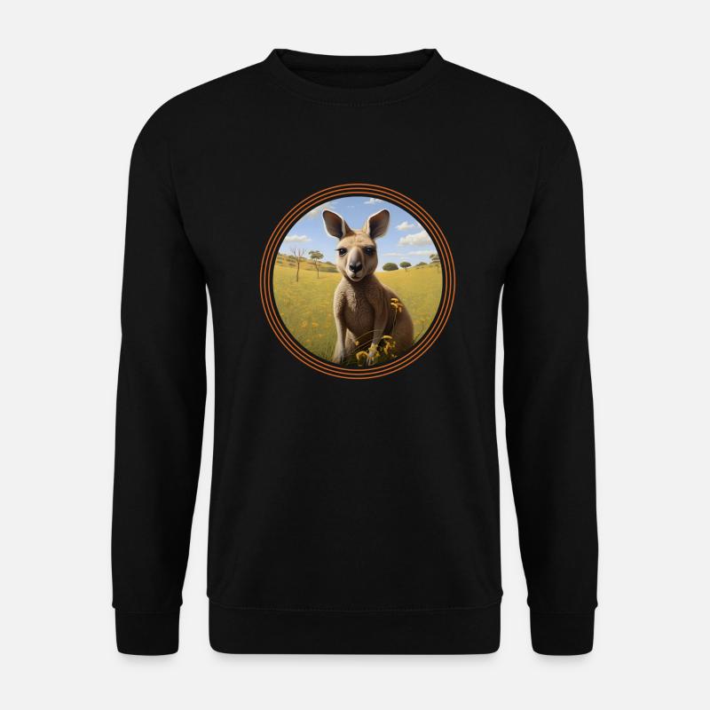 Cute kangaroo - Unisex Sweatshirt - black