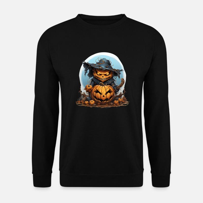 Creepy Pumpkin - Unisex Pullover - Schwarz