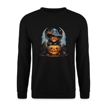 Pumpkin - Unisex Pullover - Schwarz - Vorne - Alina (178cm) & Michal (187cm)