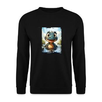 I can swim - Unisex Pullover - Schwarz - Vorne - Alina (178cm) & Michal (187cm)