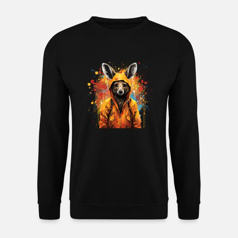 kangaroo graffiti - Unisex Pullover - Schwarz