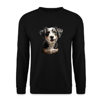 Jack Russel Terrier - Unisex Sweatshirt - black - Front - Alina (178cm) & Michal (187cm)