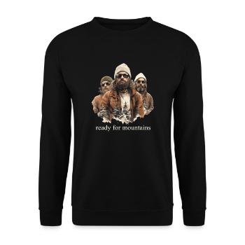 Prêt pour la montagne - Sweat-shirt Unisexe - noir - Devant - Alina (178cm) & Michal (187cm)