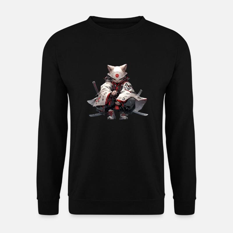 Samurai cat - Unisex Sweatshirt - black