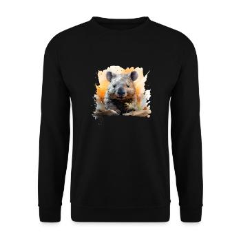 Wombat - Unisex Pullover - Schwarz - Vorne - Alina (178cm) & Michal (187cm)