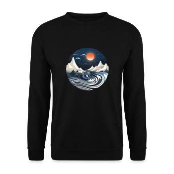 Snow world - Unisex Sweatshirt - black - Front - Alina (178cm) & Michal (187cm)