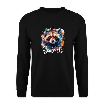 Soulmate - Unisex Pullover - Schwarz - Vorne - Alina (178cm) & Michal (187cm)