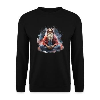 Santa Yogi - Unisex Sweatshirt - black - Front - Alina (178cm) & Michal (187cm)