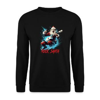 ROCK SANTA - Unisex Pullover - Schwarz - Vorne - Alina (178cm) & Michal (187cm)