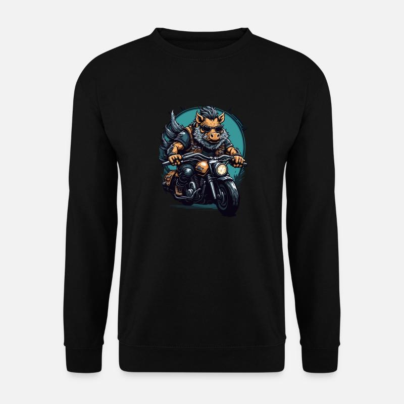 Rasendes Wildschwein - Unisex Pullover - Schwarz