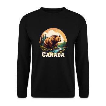 Grizzli du Canada - Sweat-shirt Unisexe - noir - Devant - Alina (178cm) & Michal (187cm)