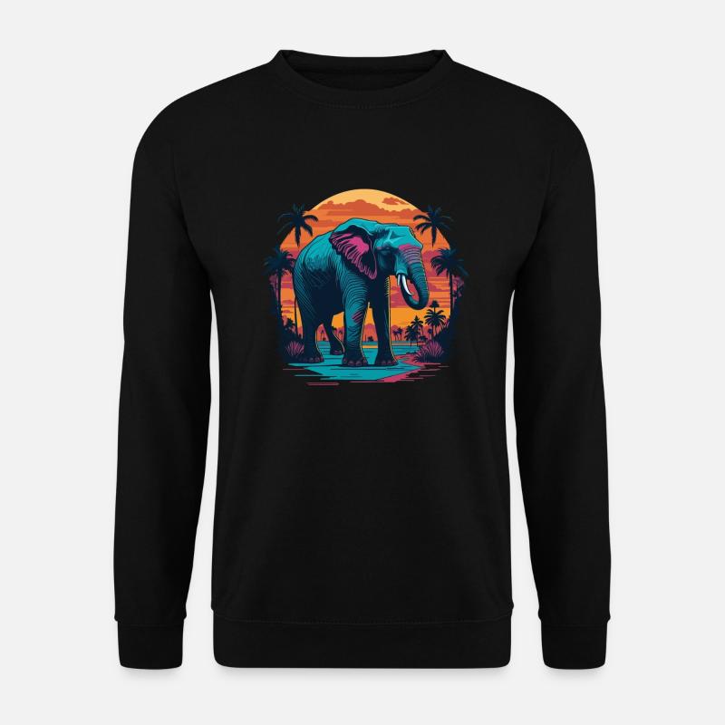 Elefant - Unisex Pullover - Schwarz