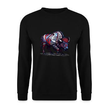 Couleur Buffalo - Sweat-shirt Unisexe - noir - Devant - Alina (178cm) & Michal (187cm)