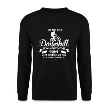 Descente chemise grand-maman cool - Sweat-shirt Unisexe - noir - Devant - Alina (178cm) & Michal (187cm)